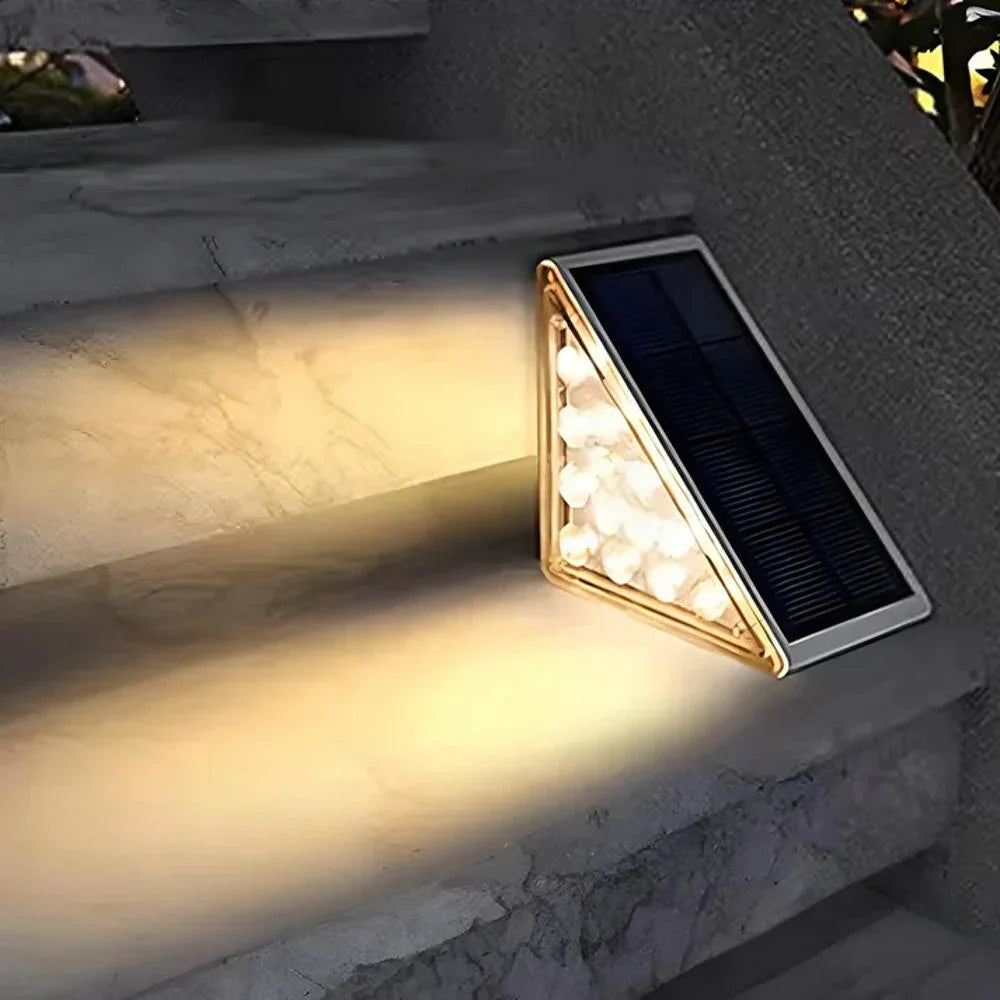 Ambros Luminous Solar Lamps For Outdoor Stairs Pathways And Garden Lighting