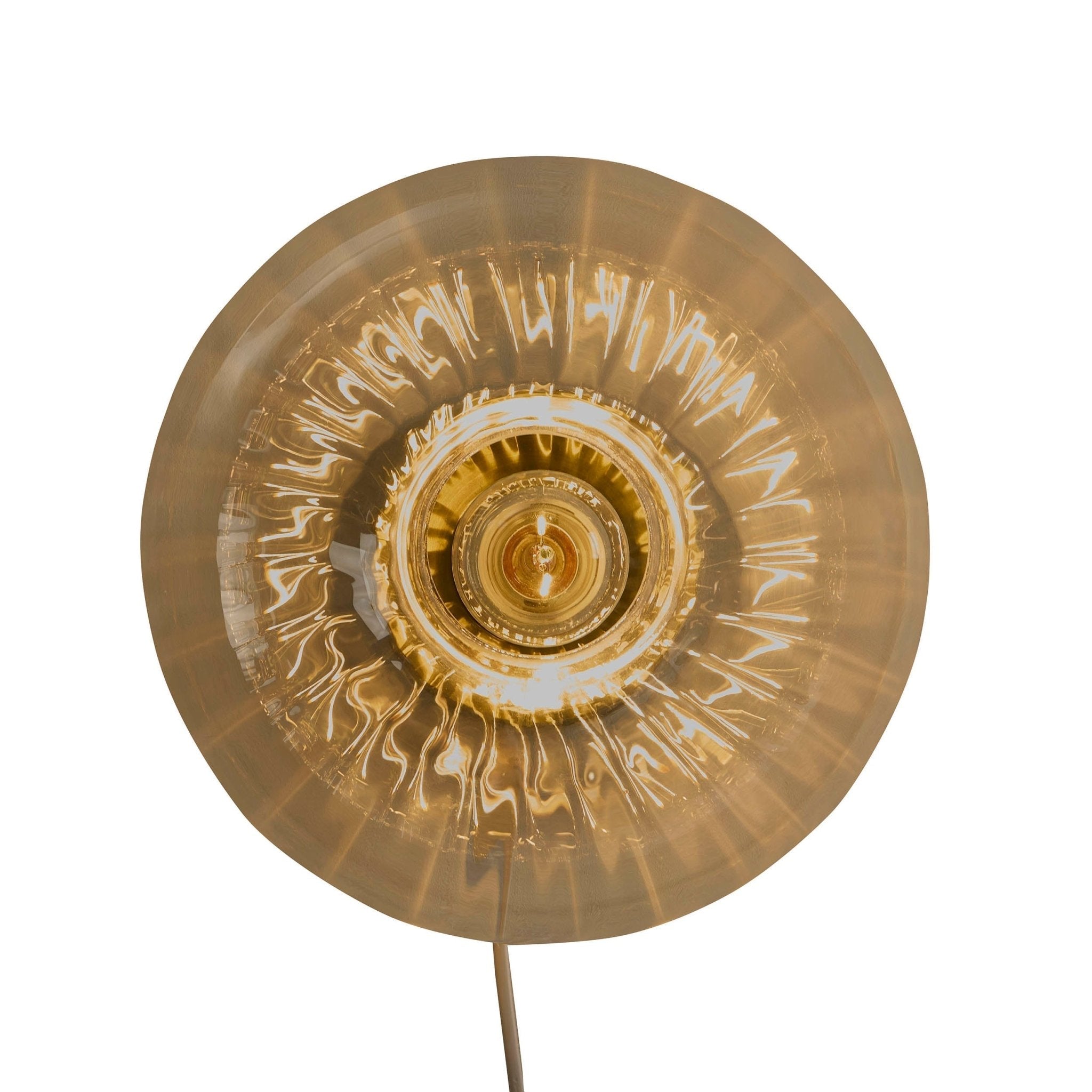 Clear Glass Wall Light Ring - Sculptural Illumination For Home Decor