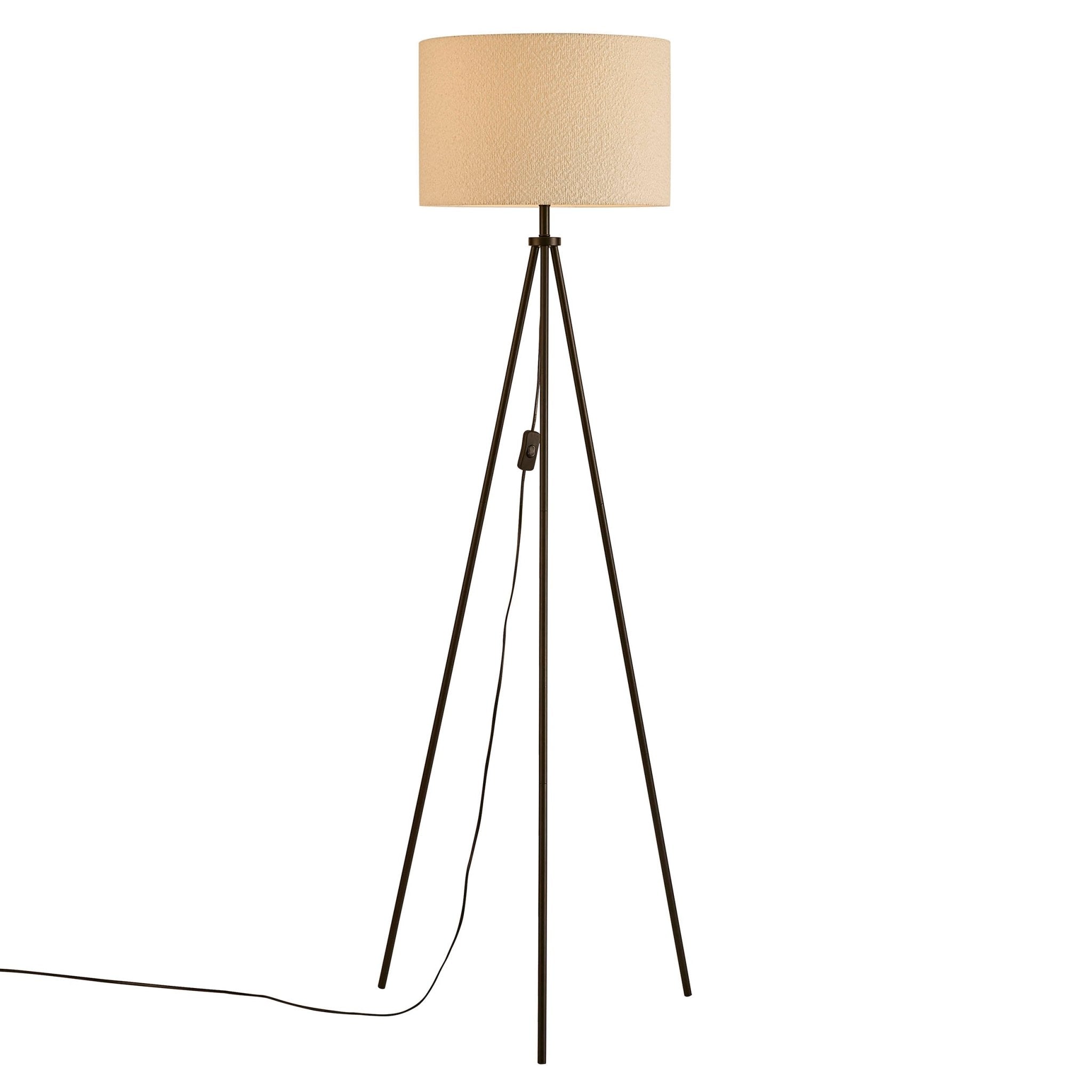 Boucle Floor Lamp - Ecru