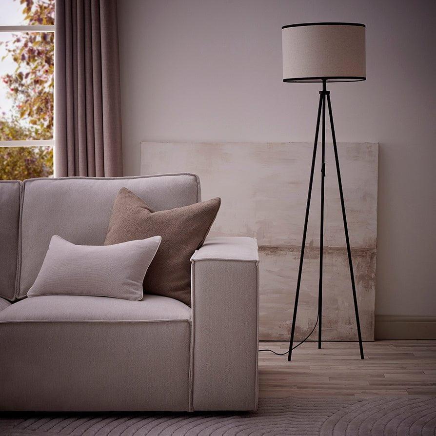 Dione Contrast Trim Tripod Floor Lamp