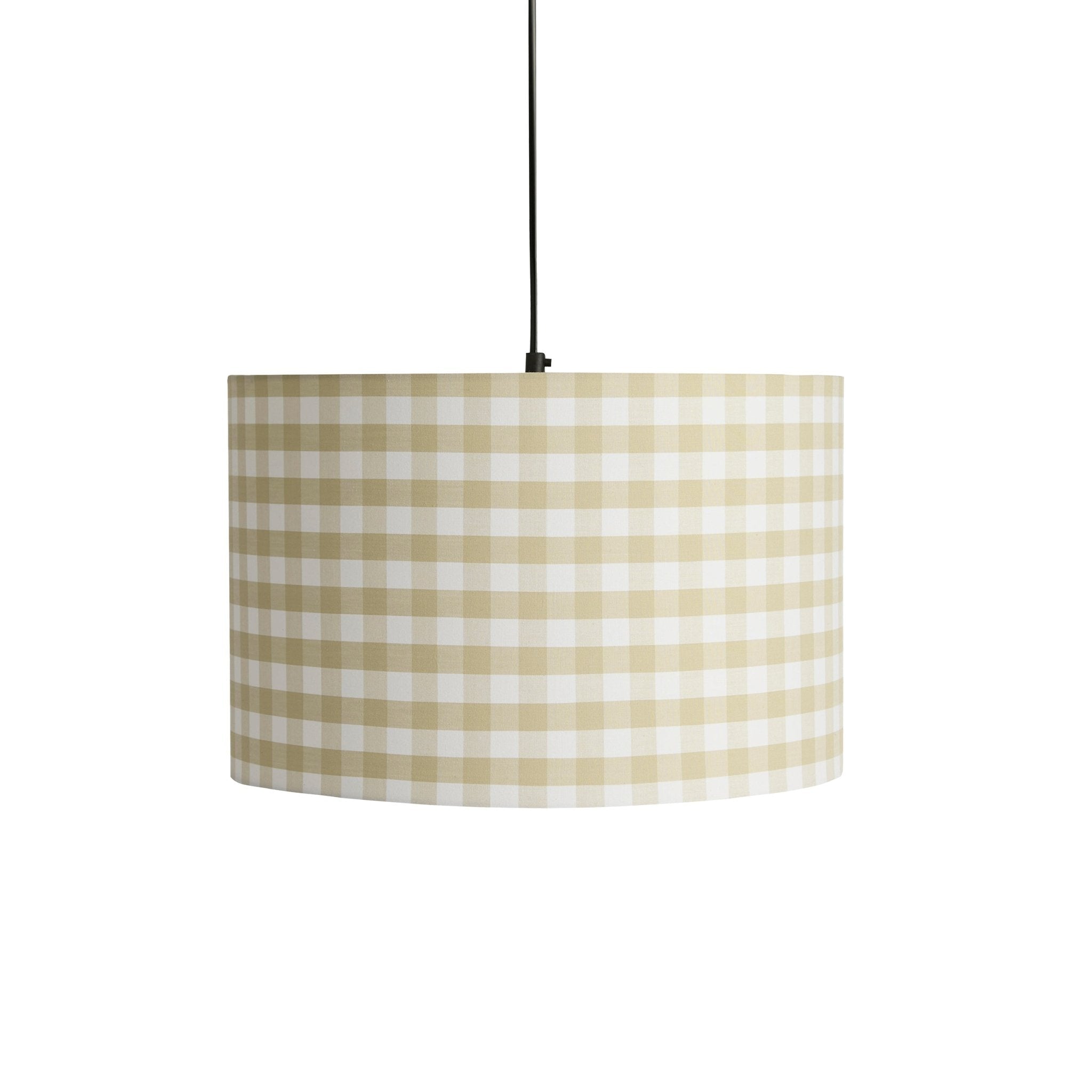 Gabriella Gingham Ceiling Shade - Natural - Martlaz