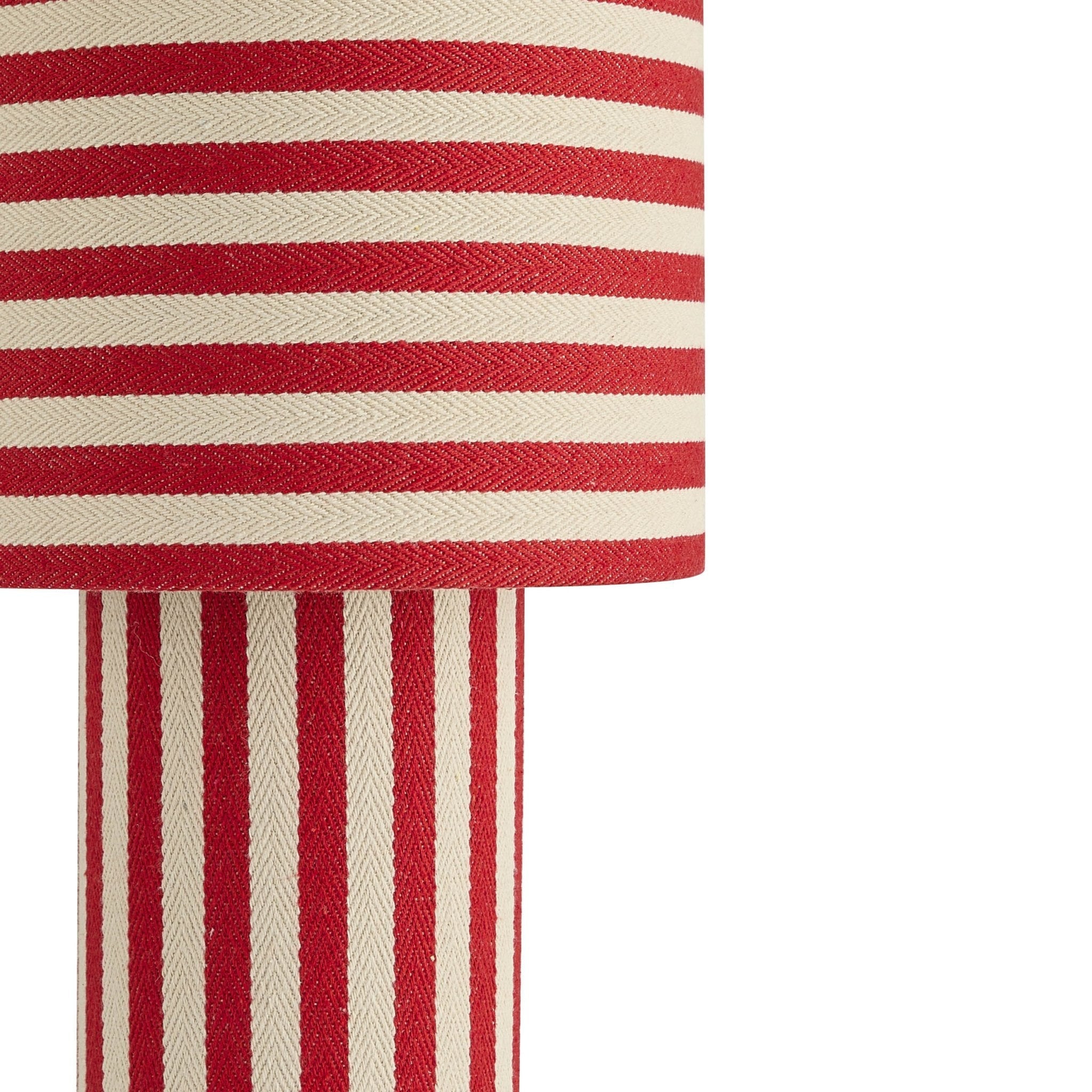 Striped Table Lamp Red White - Bold Design For Vibrant Room Lighting