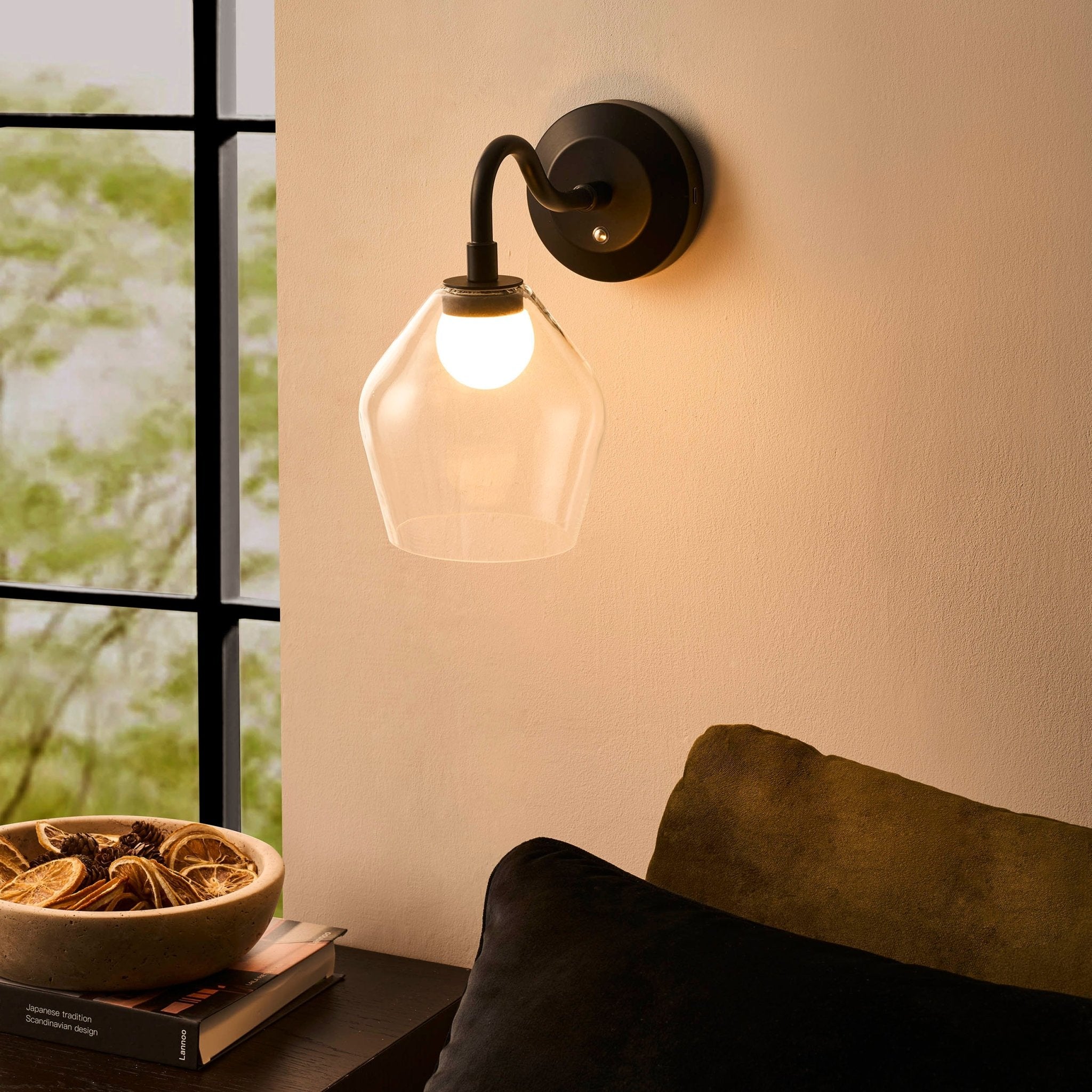 Rechargeable Led Wall Light Black - Cordless Vintage Charm For Bedrooms