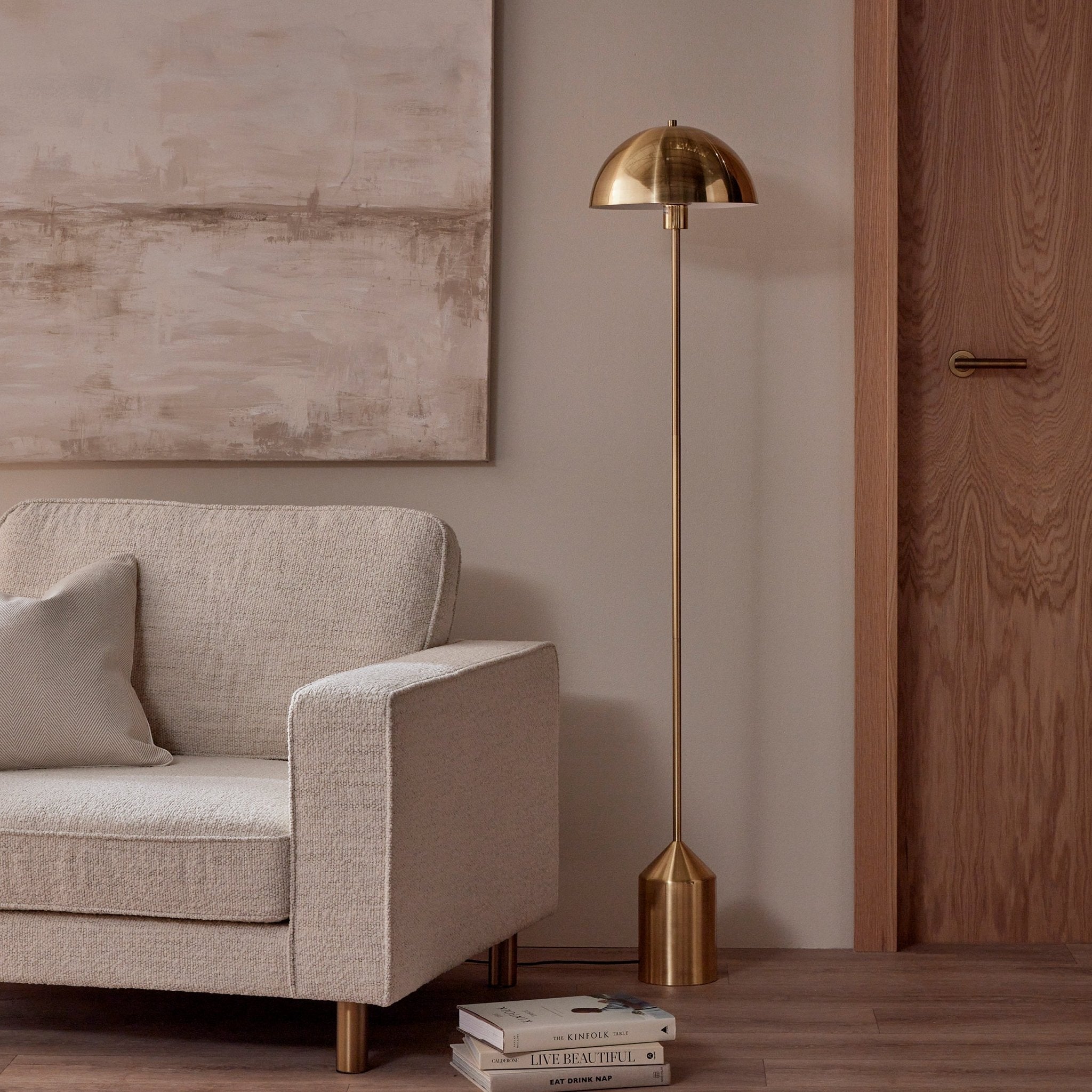 Titan Gold Domed Floor Lamp - Martlaz