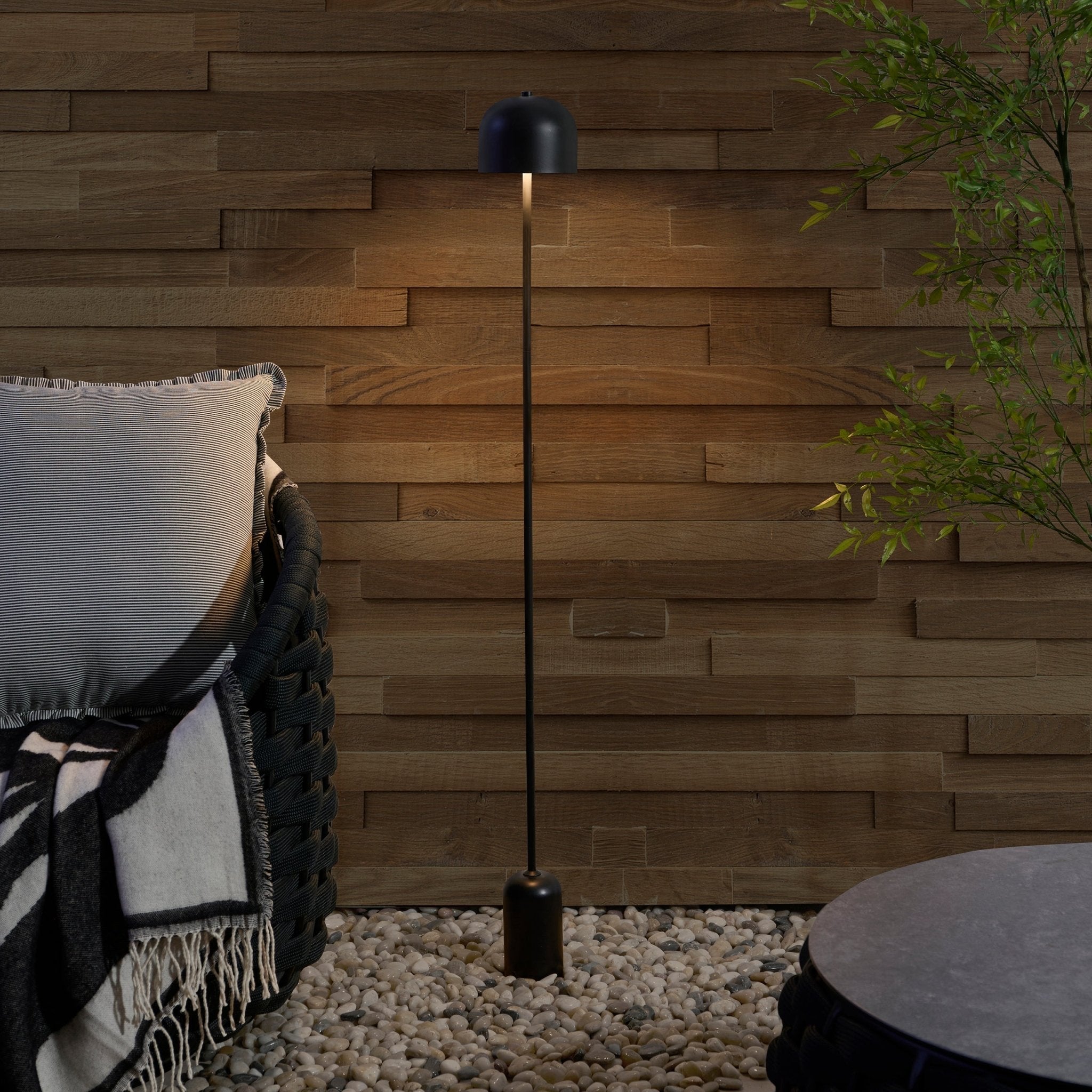 Waterproof Led Rechargeable Floor Light - Black