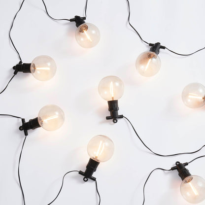 10 Indoor/Outdoor Festoon String Lights (Mains Powered) - White