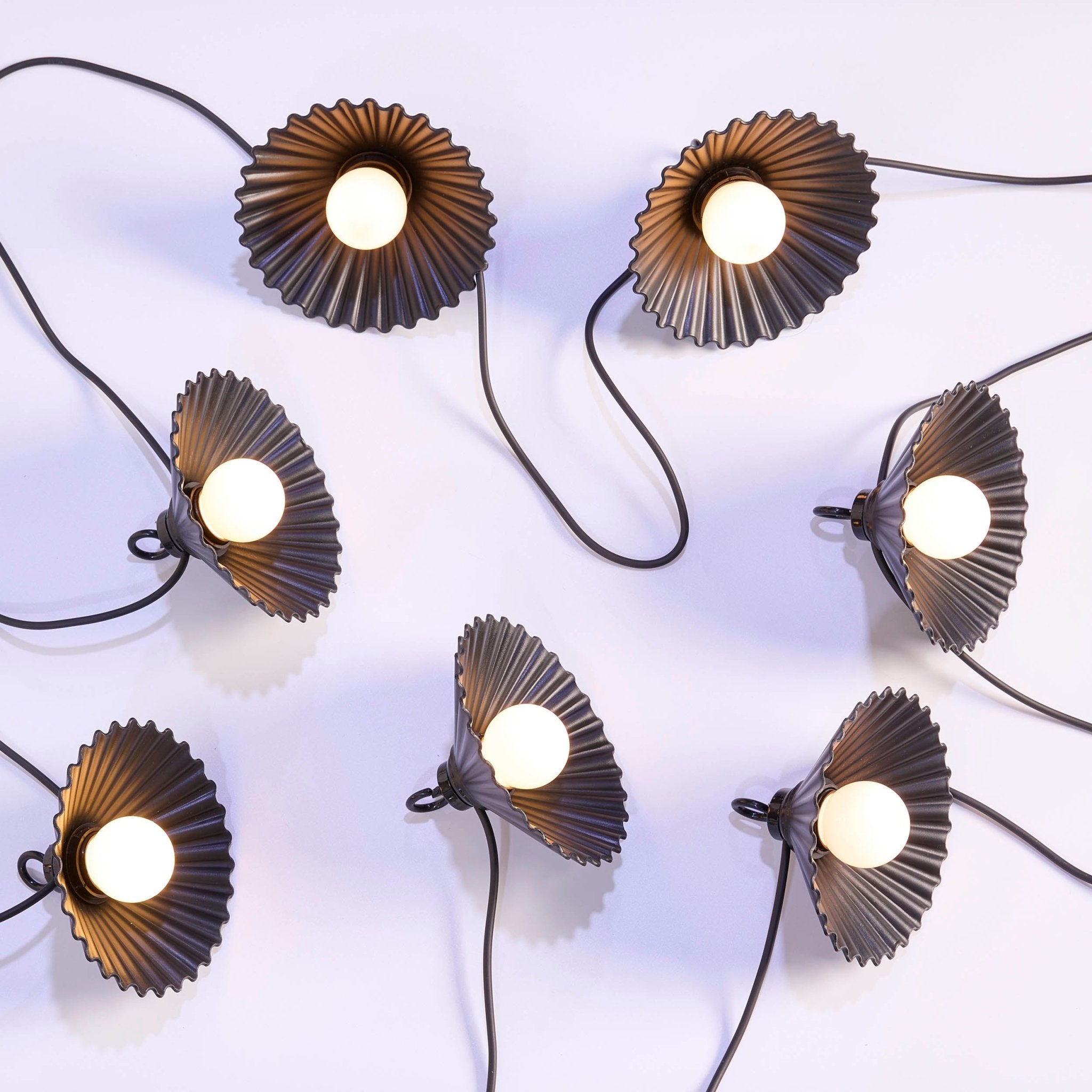 10 Indoor/Outdoor Flower String Lights (Mains Powered) - White