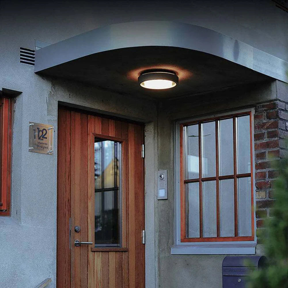 Modern Led Outdoor Wall Lights Black Frame Dual-Purpose Sconce And Ceiling Fixture