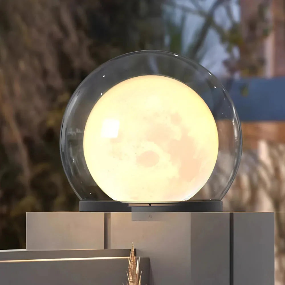 Modern Solar Pillar Lamp - Weatherproof Dual-Layer Garden Light