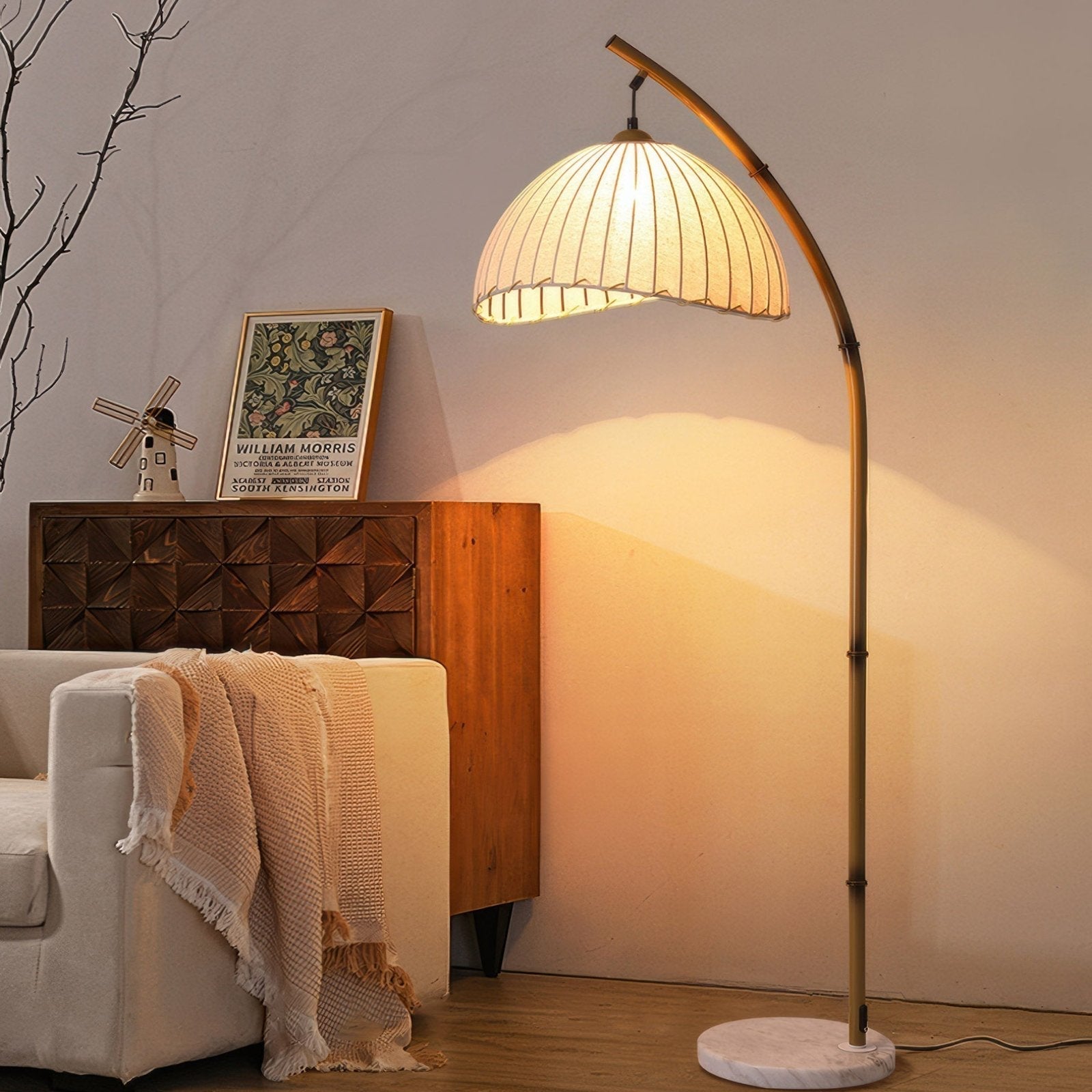 Lixan Retro Cultural Bamboo Floor Lamp