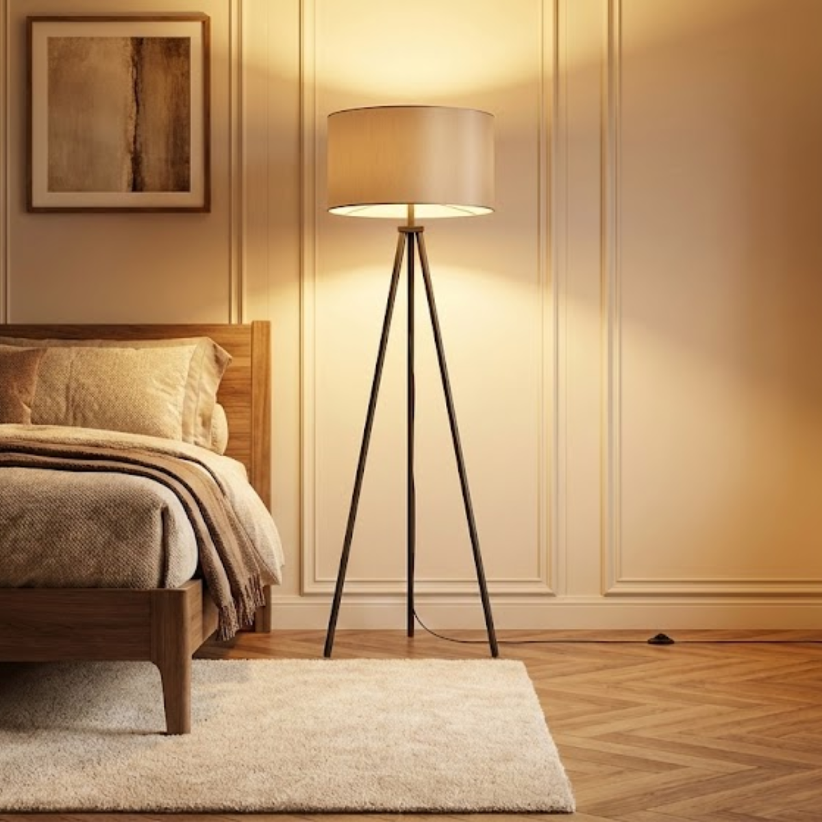 Lightrum Classic Silk Floor Lamp For Modern Aesthetic