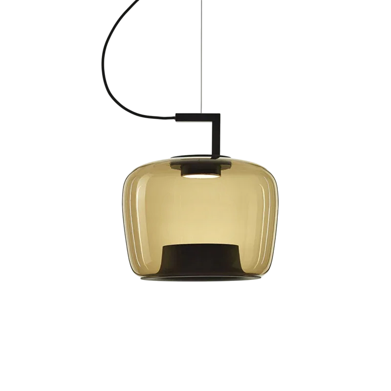 Amvora Classic Glass Pendant Lamp With Adjustable Suspension And Energy Efficient Led Design