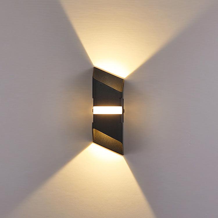 Modern Outdoor Wall Lamp Weather-Resistant Led Wall Sconce With Up & Down Lighting