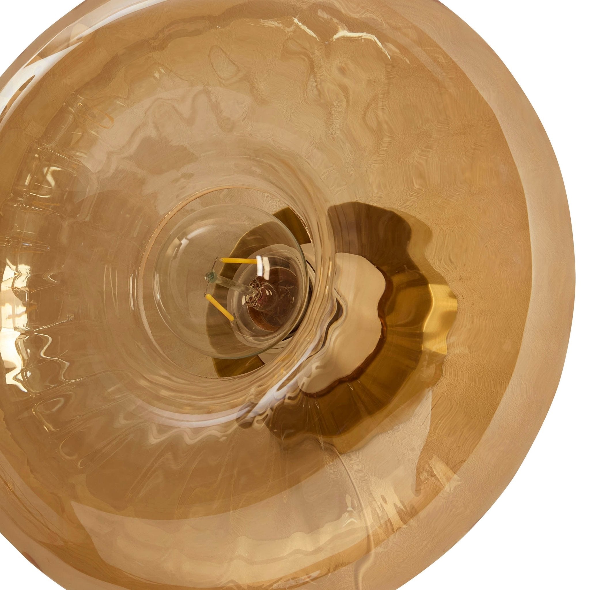 Amber Glass Wall Light + Sculptural Design + Creates Halo Effect + Ideal For Hallways And Bedrooms