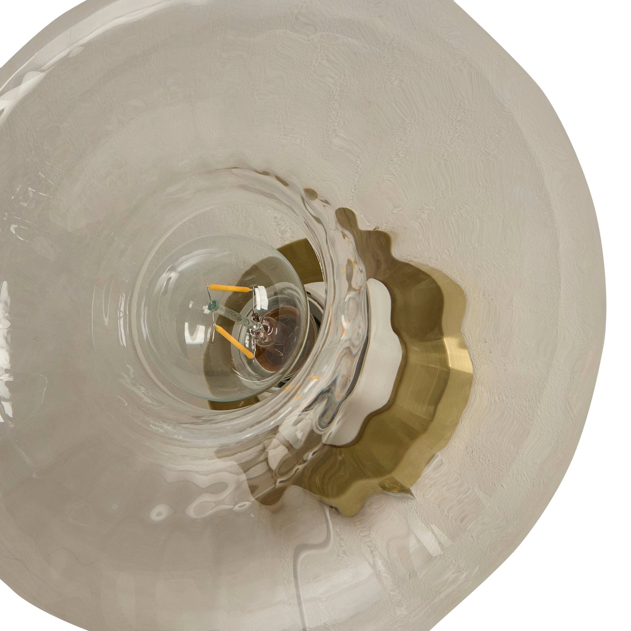 Clear Glass Wall Light Ring - Sculptural Illumination For Home Decor