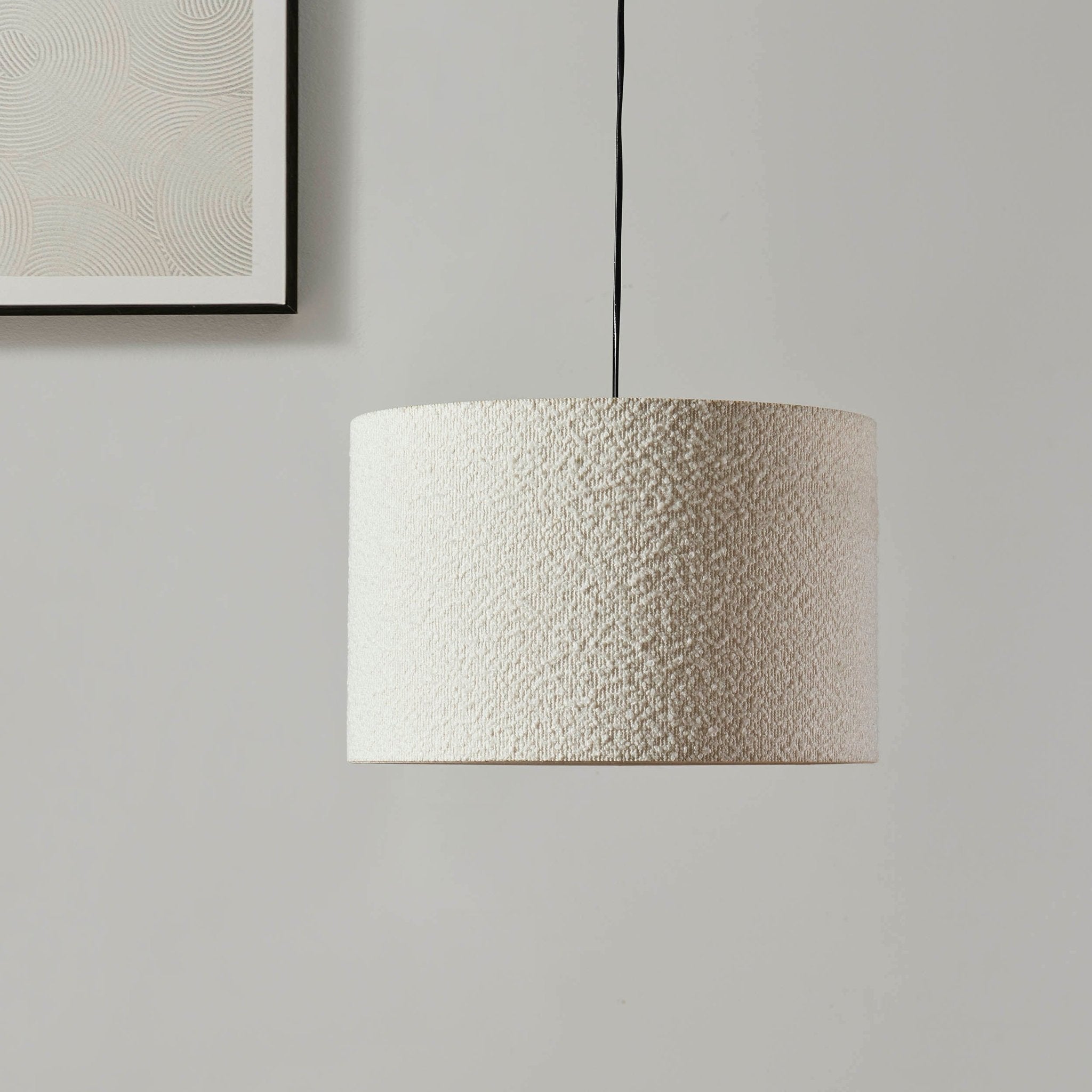 Boucle Ceiling Shade - Ecru