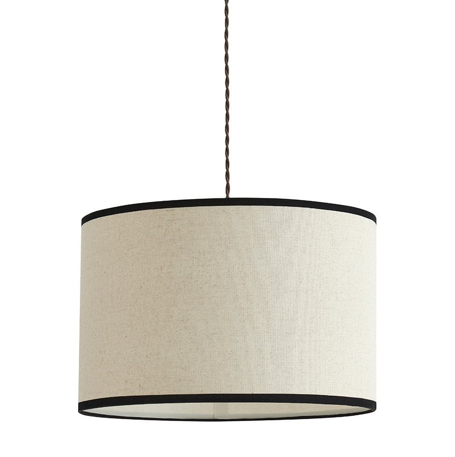 Ceiling Light Shade Easy Fit With Black Trim | 25x38 Cm