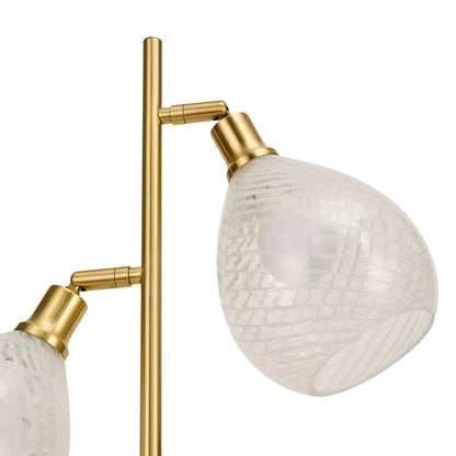 Layla Glass Shade Floor Lamp - Gold
