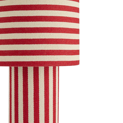 Striped Table Lamp Red White - Bold Design For Vibrant Room Lighting