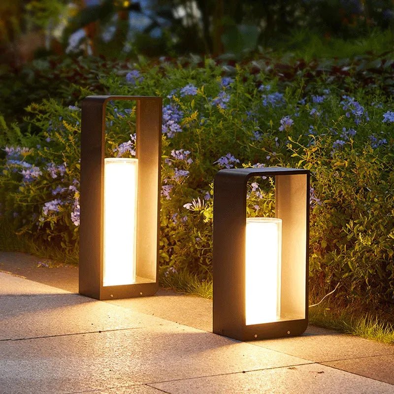 Modern Stainless Steel Solar Garden Lights Waterproof Outdoor Light Fixtures - Martlaz