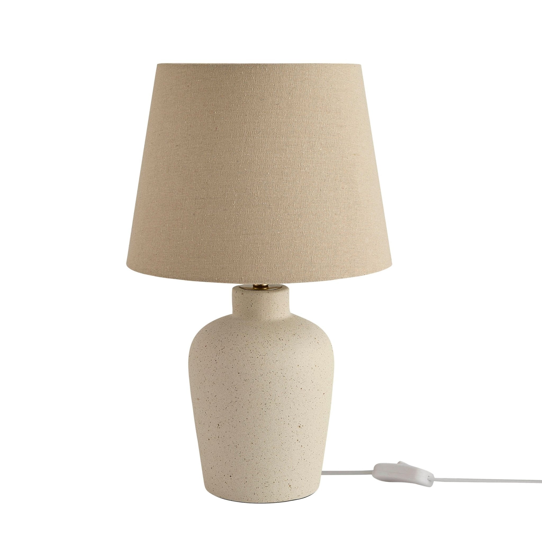 Mollie Ivory & Gold Ceramic Table Lamp - Ivory