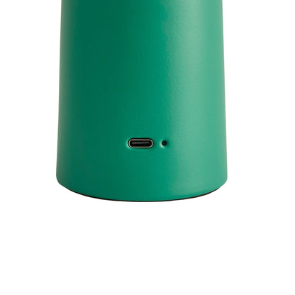 Led Rechargeable Wireless Table Lamp - Green, Dimmable Brightness, Modern Design