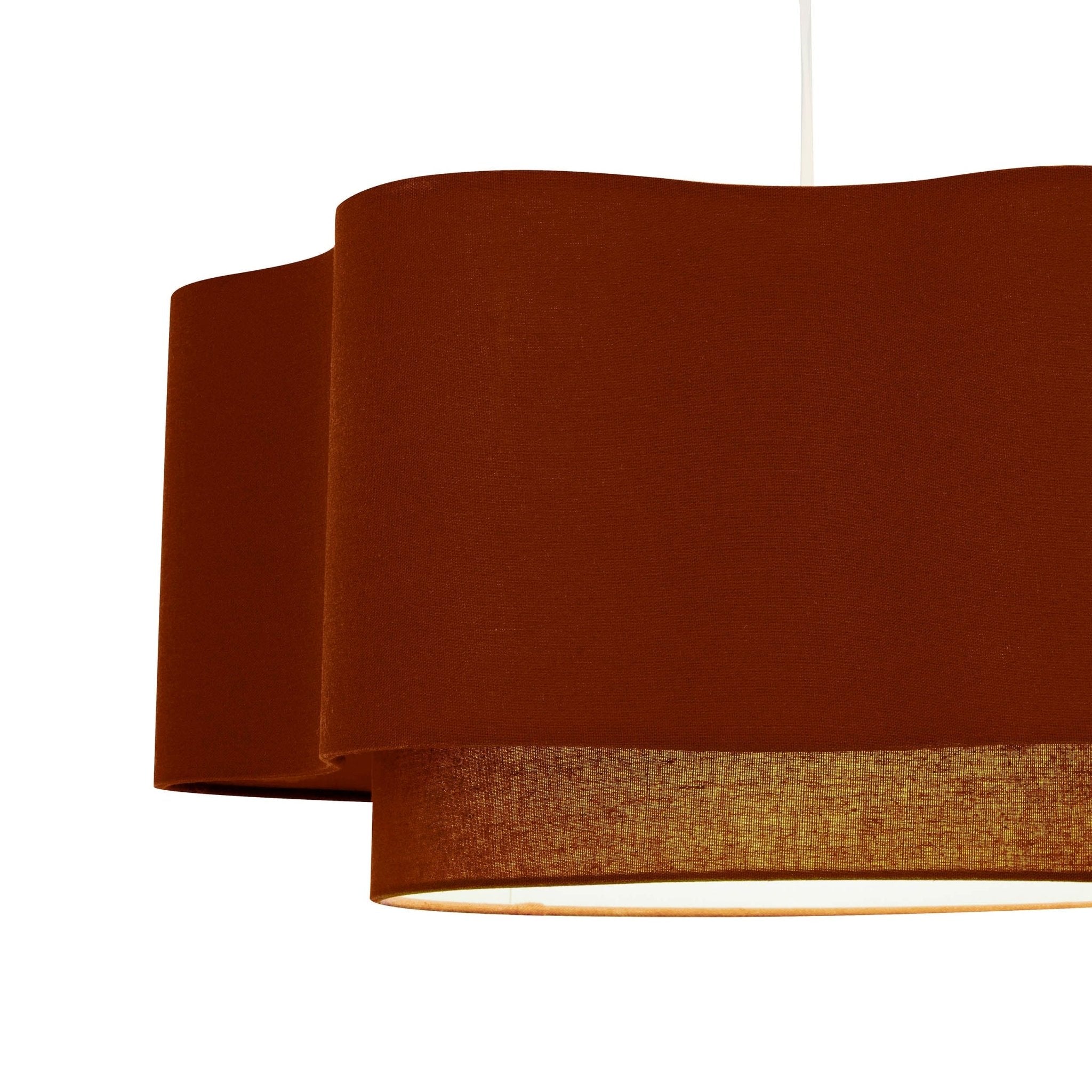 Orlaya Two-Tier Scalloped Ceiling Shade - Burnt Orange