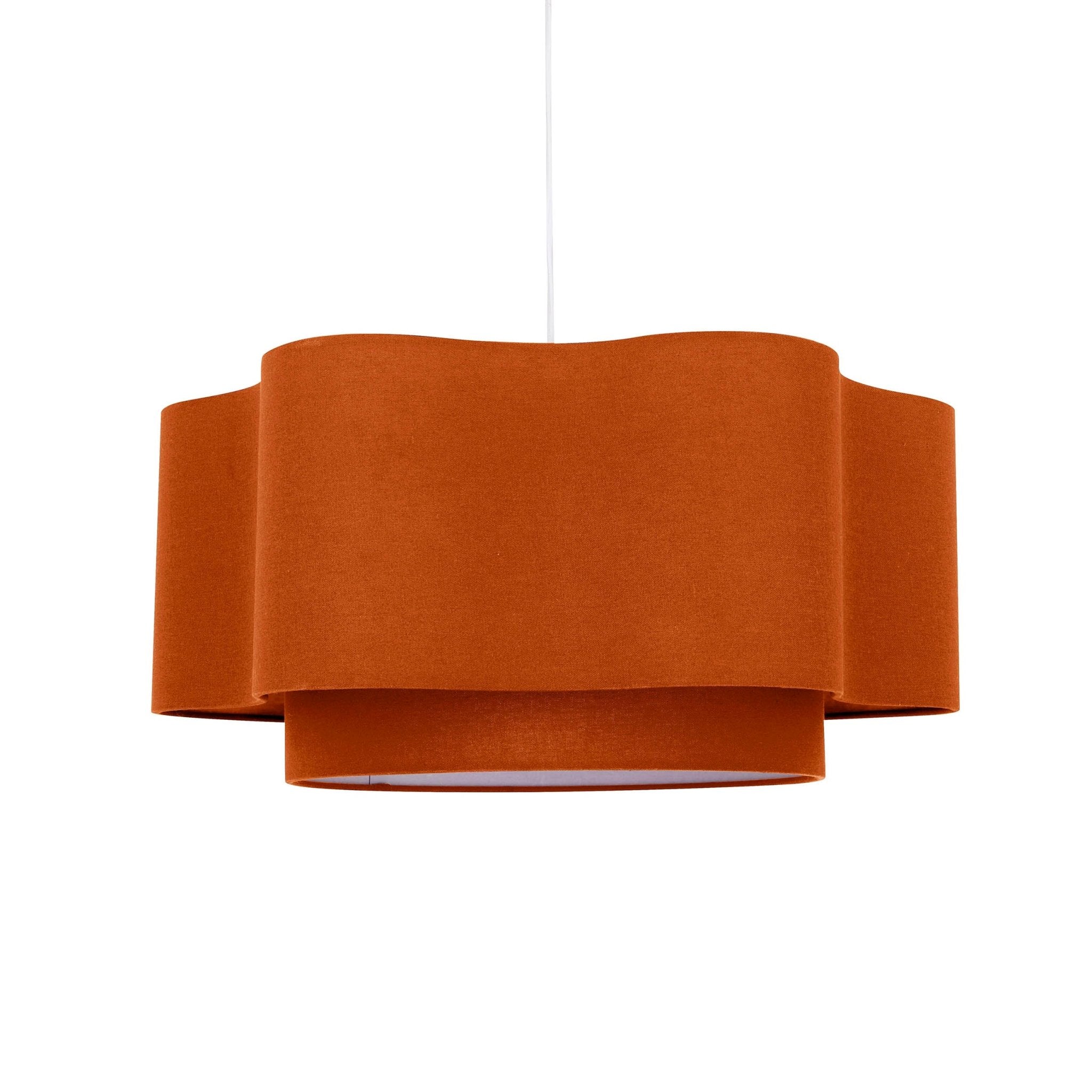 Orlaya Two-Tier Scalloped Ceiling Shade - Burnt Orange