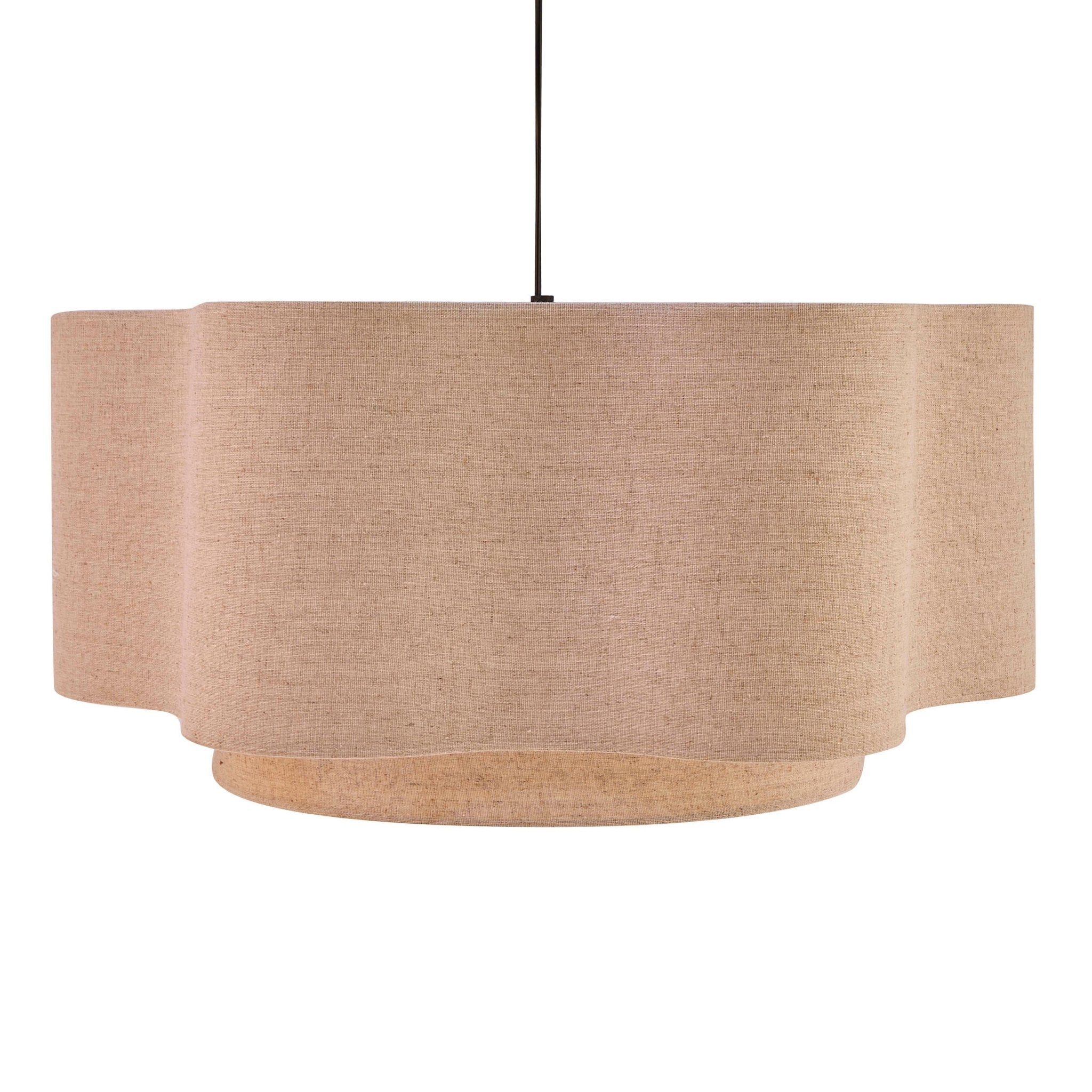 Orlaya Two-Tier Scalloped Ceiling Shade - Natural