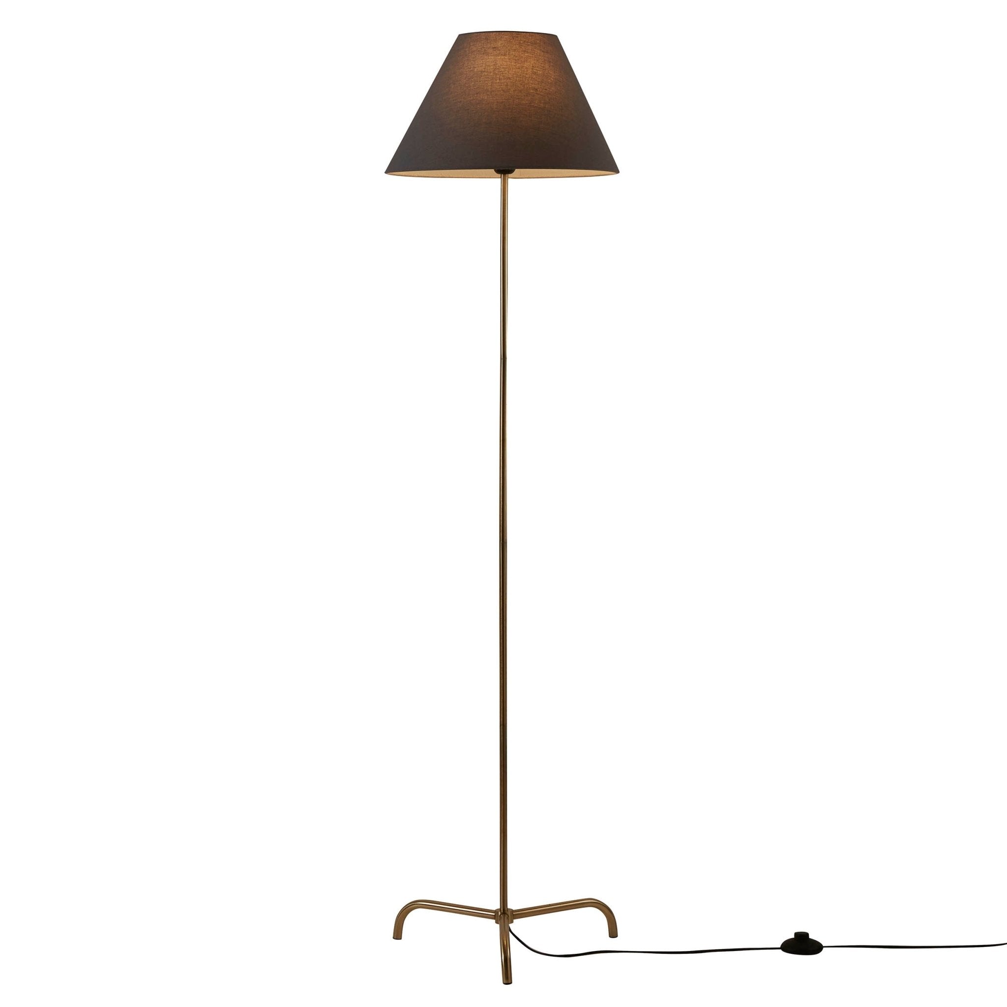 Sisu Minimalist Floor Lamp - Brass/Grey
