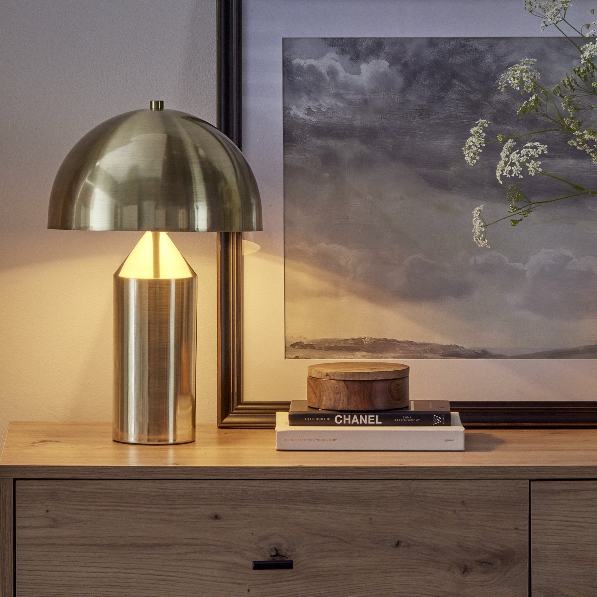 Titan Gold Domed Table Lamp