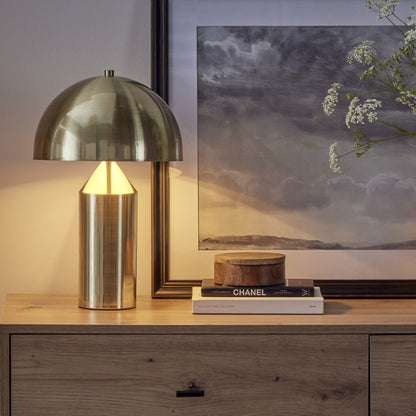 Titan Gold Domed Table Lamp