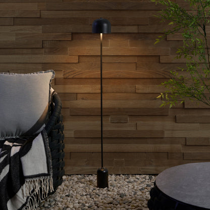 Waterproof Led Rechargeable Floor Light - Black