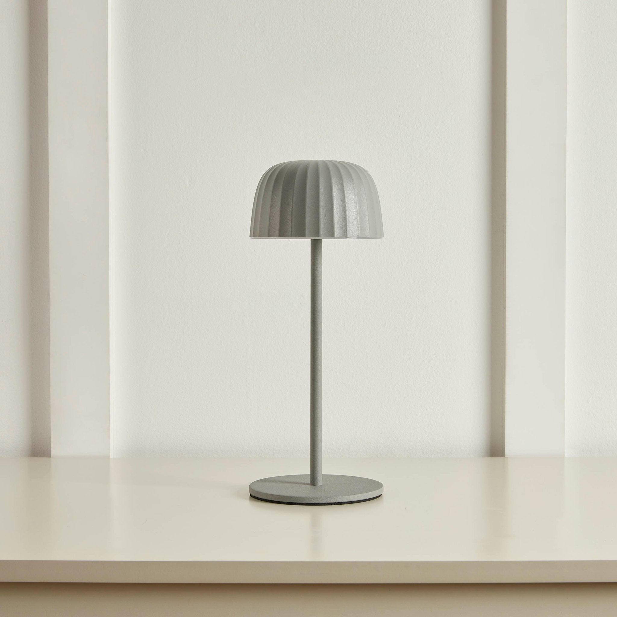 Rechargeable Waterproof Led Table Light - Grey, Portable Mood Lamp For Home & Garden